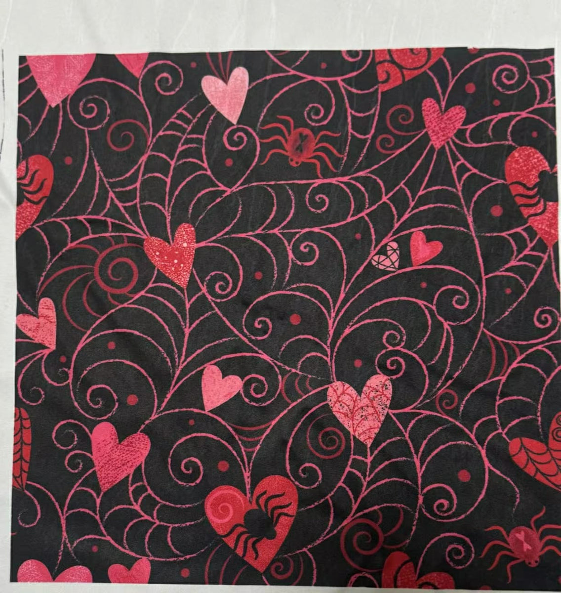 Love Always Pink Black Heart Valentine Leggings 