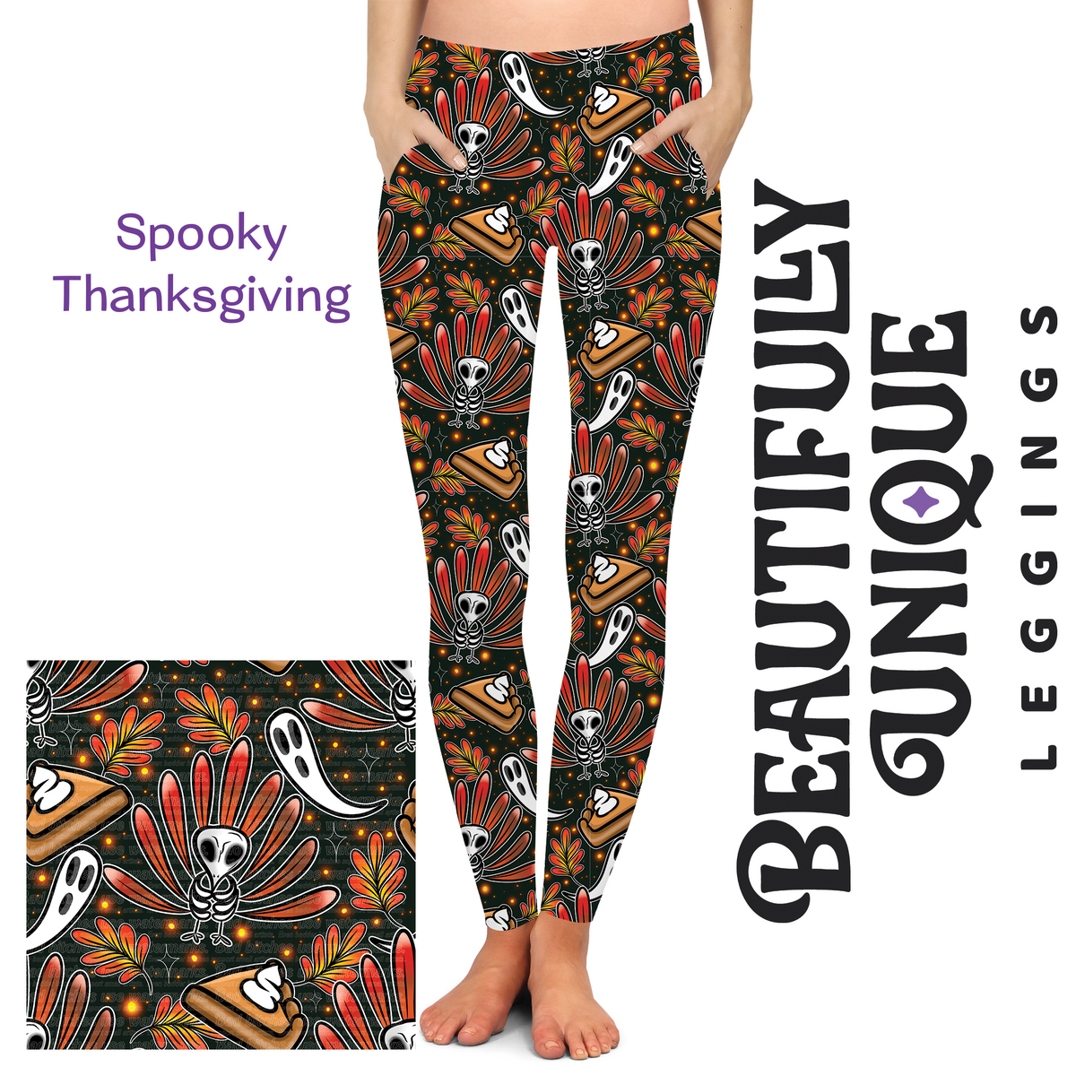 Spooky Thanksgiving (Semi-Exclusive) -Pocket Leggings