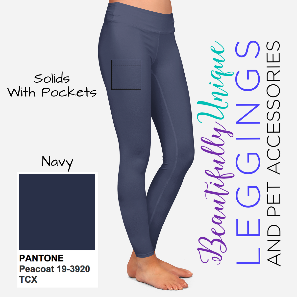 Solid with Pockets - High-quality Handcrafted Vibrant Leggings –  Beautifully Unique Leggings