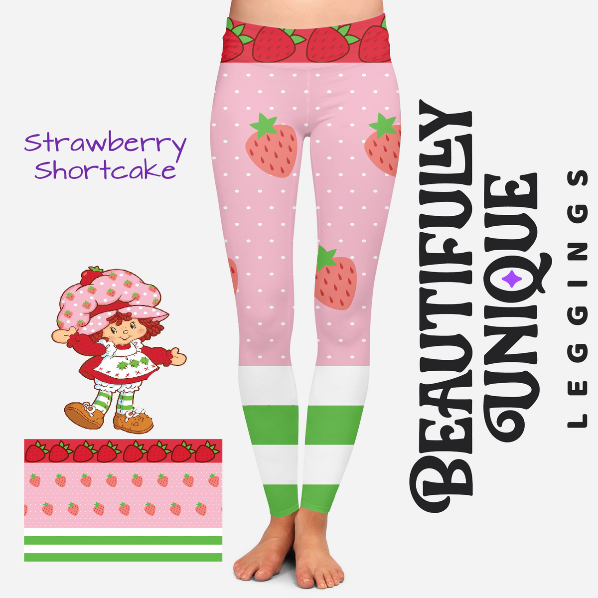 Strawberry Leggings Kawaii Style Aesthetic Clothing Berry Blast 5441-WL 