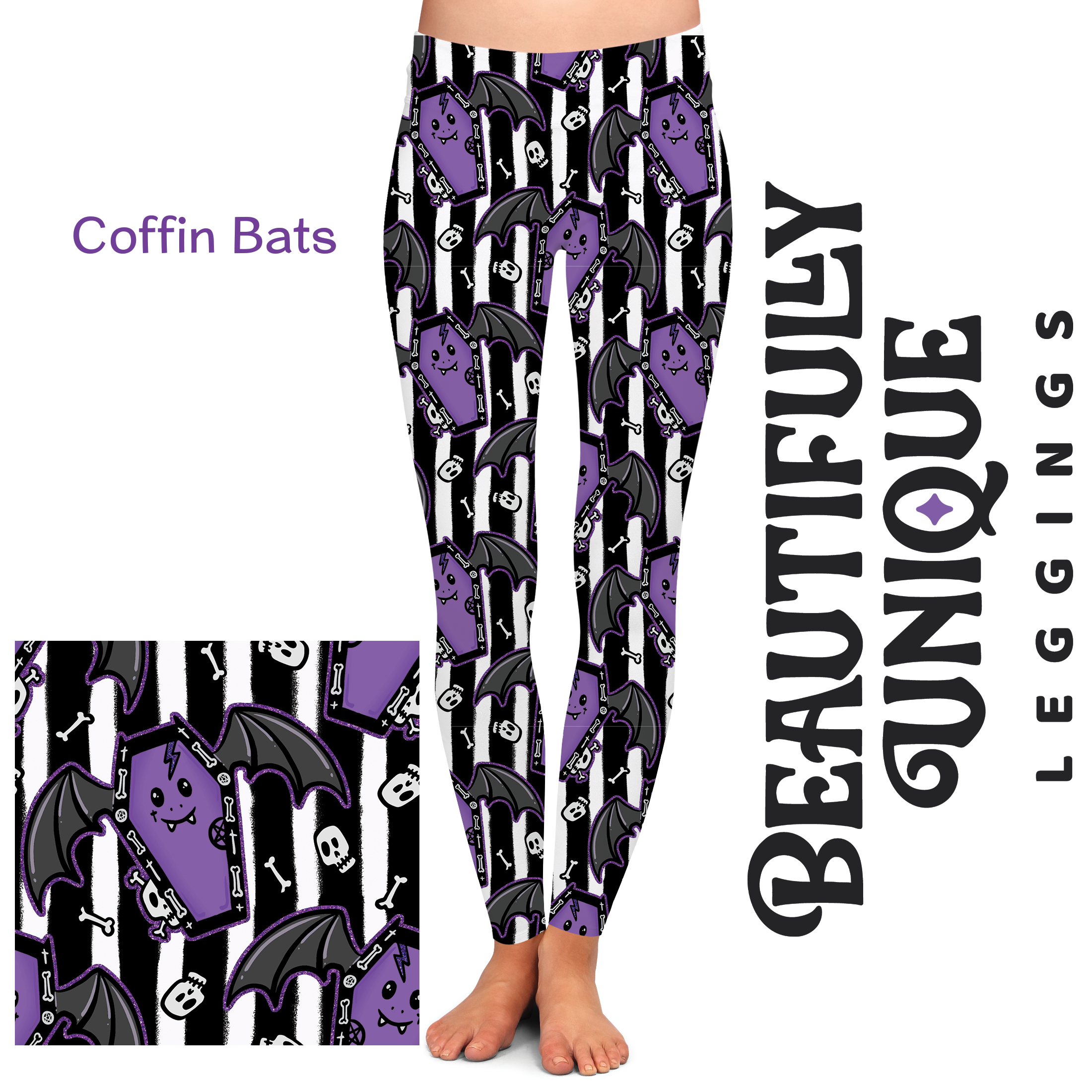 Coffin Bats Leggings (Exclusive) – Beautifully Unique Leggings