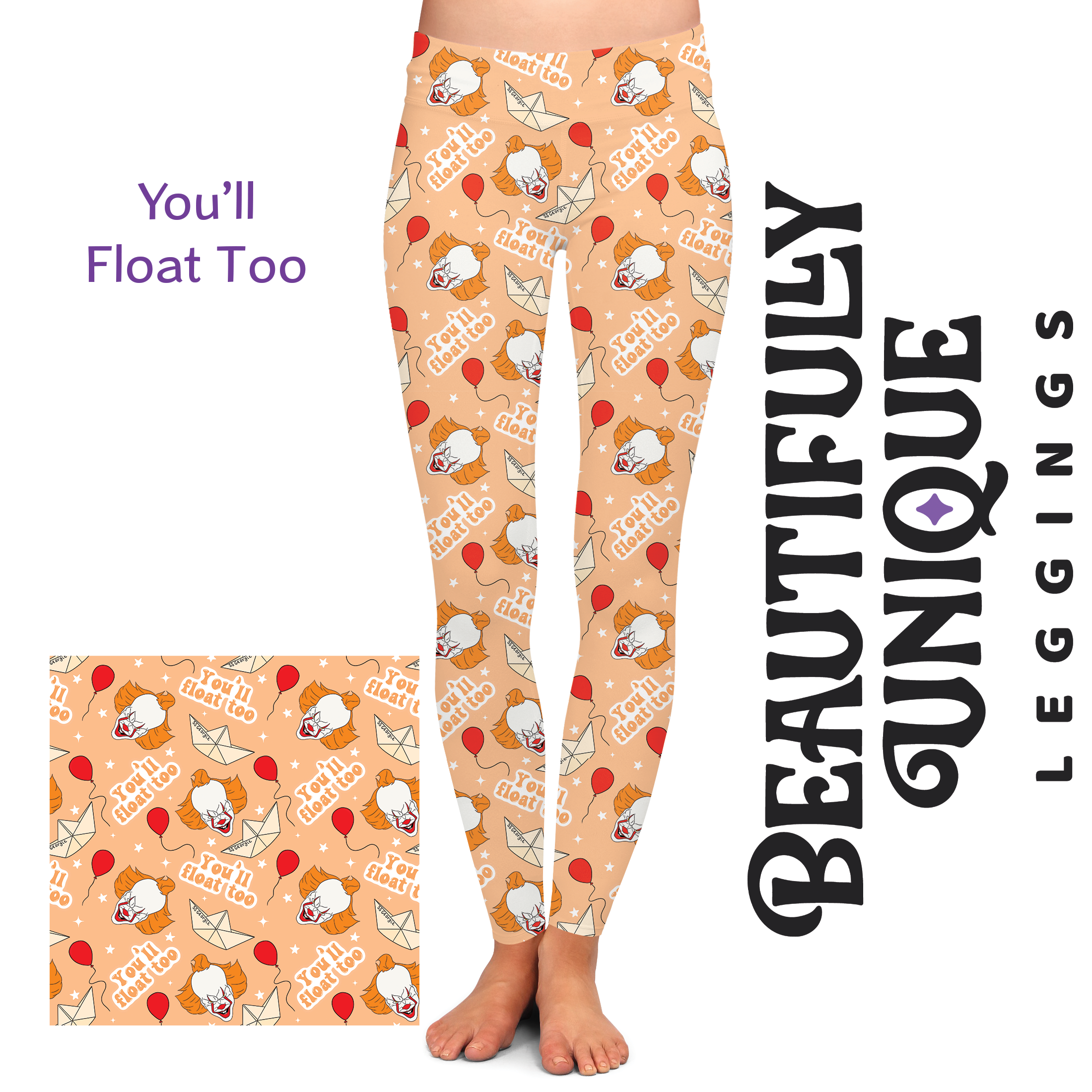 You'll Float Too (Pennywise) - High-quality Handcrafted Vibrant Leggin –  Beautifully Unique Leggings