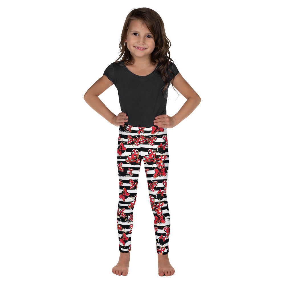Striped tights for kids Red white -  